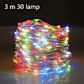 Miniatyrbild 2 av 5: 3m 30 LED batteridriven ljusslinga med fjärrkontroll för trädgård
