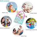 Miniatyrbilde 5 av 5: Dww-Mesh strandveske (grønn), skallnettveske, sammenleggbar skallkolleksjonsandsekk, egnet for småbarn, gutter og jenter