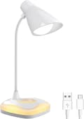 Led skrivebordslampe, USB genopladelig bordlampe med 3 niveauer lysstyrke, touch sensor kontrol gave