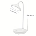 Miniatyrbillede 2 af 5: Lille skrivebordslampe til studieværelse, sovesal, hjem, USB-øjenbeskyttelseslampe, skrivebordslampe, studenterlampe, LED-opladningslampe, soveværelseslampe, sengebordslampe (elfenbenshvid)
