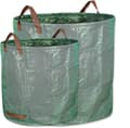 Set med 2 80 gallons trädgårdsavfall löv påsar, sopsäckar, container i en mörkgrön påse