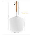 Miniatyrbillede 2 af 6: Pizza Spatel - Professionel Autentisk Bage Spatel - Høj Kvalitet Pizza Spatel - Aluminium og Træ Pizza Spatel Mejslet Total længde ca. 65cm