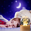 Miniatyrbillede 7 af 7: LED dekorativt lys, blomst natlys, krystal natlys, moderigtigt og smukt, krystalkuglelampe, gul tusindfryd