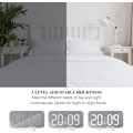 Miniatyrbillede 3 af 5: Digitalt vækkeur, stort spejl LED-ur, snooze, dæmpet nattelys 2 USB-opladerporte skrivebordsvækkeure til soveværelsesindretning (hvid)