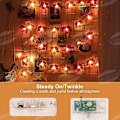 Miniatyrbillede 2 af 5: Led dekorative lys 20 ahorn guirlande lys Thanksgiving dekorationer og julelys