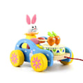 Miniatyrbild 1 av 4: Träleksak Rally Kreativ Dragbil Baby Lär Sig Att Gå Cartoon Djur Simulering Leksaksbil