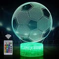 Fotball nattlys for barn, Acsergery nattlys gaver til gutter, fotball 3d nattlys