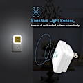 Miniatyrbillede 3 af 5: Soveværelse Sengebordslampe Automatisk Sensor Led Følsomt Nattelys Væglampe Us Eu Stik Lysstyring（US，hvid）