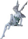 Hagefigurer Sittende Alver 22cm Englestatue Hagefigurer Fe-statue Hagedekorasjon
