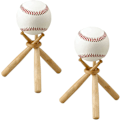 Miniatyrbild 1 av 5: Basebollställ Basebollställhållare Träbas Basebollställ Visningshållare