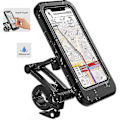Miniatyrbilde 1 av 5: Vanntett sykkeltelefonholder, 360 Scooter smarttelefonholder med regntrekk telefonholder for motorsykkel