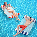 Miniatyrbild 4 av 5: 4-i-1 Hängmatta Uppblåsbar Pool Float, Multifunktionell Pool Hängmatta Loungestol, Saddledrifterhammock Poolstol, Bärbar Vattenhängmatta