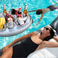Miniatyrbillede 4 af 8: Oppustelig drikkevareholder, PVC flydende ølholder, bærbar poolbakke, flydende bakke til poolparty