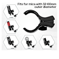 Miniatyrbillede 5 af 5: 2 stk. mikrofonklipsholder, justerbar mikrofonholderklemme med 5/8 tommer han til 3/8 tommer skrue adapter