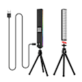 Miniatyrbilde 2 av 3: Ambient belysning, spilllys RGB lyslist, oppladbar smartlys (3D svart)