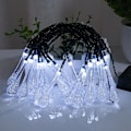 Miniatyrbillede 3 af 4: Vanddråbe dekoration sne pompom vinter dekoration LED lanterne batteri lyskæde lampe（A）