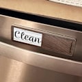 Miniatyrbild 4 av 5: Diskmedelskylt Clean Dirty Sign som visar om disken är ren eller smutsig (silver)