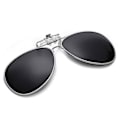 Miniatyrbillede 2 af 3: Clip-on Pilot Solbriller Sort - Fastgør til eksisterende briller! Sort