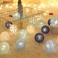 Miniatyrbillede 3 af 4: Lys Kæde Bomuldskugler Usb, 3.5m 20 Led Kugle Lyskæder Til Indendørs Dekoration, Led Lyskæde