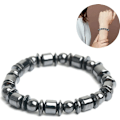 Miniatyrbild 1 av 8: Hematit Magnetterapi Armband Set för Artritsmärta Lindring, Hälsosmycken för Kvinnor.