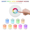 Miniatyrbild 2 av 5: Uppladdningsbar smart led touch control nattlampa induktion dimmer intelligent sänglampa bärbar lampa dimbar rgb färgbyte