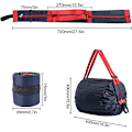 Miniatyrbillede 2 af 5: Indkøbsposer, 68 cm sammenklappelig indkøbspose, marineblå genanvendelig indkøbspose, rivefast nylon, indkøbspose til indkøb, picnic, rejser