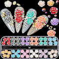 Miniatyrbild 1 av 5: 3D Rosblommor Nagelcharm Akryl Färgglada Rosblommor 3D Nagelkonst Charm AB Röd Rosa Blå Vit Grön Blomma Nagelcharm Flatback Konsttillbehör Su