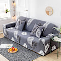 Miniatyrbillede 4 af 5: Sofaovertræk, strækbart sofaovertræk jacquard sofasikring (fjer, 1-personers sofaovertræk: 90-140 cm)（B）