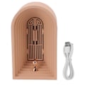 Miniatyrbild 1 av 5: 2024 Skrivbord Bluetooth-högtalare USB-laddning Justerbar Ljusstyrka Nattljus Högtalare för Sovrum Rosa