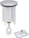 Högkvalitativ avloppspropp för handfat, Bottenavloppspropp, Universal avloppspropp, Justerbar avloppspropp - 38,5 mm badrumsavloppspropp (höjd
