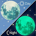 Miniatyrbilde 4 av 5: Dww-Glow in the Dark 30cm - Glow in the Dark Ceiling Perfekt for tak, Glow in the Dark Space Stickers, Moon Stickers eller Moon Stickers
