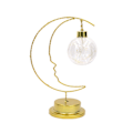 Miniatyrbillede 2 af 5: Jern Dekorativ Lampe, Batteridrevet Jern Dekorativ Lampe Bordlampe, Varm Lys LED Lampe Viklet Jern Dekorativ Lampe Fødselsdag Jul（A）