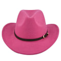 Miniatyrbilde 5 av 5: Europeisk og amerikansk retro imitert saueskinn cowboyhatt filtlue ullhatt nasjonal vindhatt retro jazzhatt