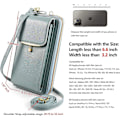 Miniatyrbild 2 av 5: Mobilplånbok, liten crossbody-väska för kvinnor med kortfack, kompatibel med iPhone 14 Pro Max/Galaxy S22 Ultra Note 10+ S22+ S20 FE A03 A03s A12 A1