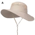 Solhat med bred skygge til mænd, solbeskyttelseshat til udendørs brug, sommerhat gray