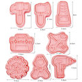 Miniatyrbild 5 av 5: 8 st/set kexform Non-stick DIY säker reparationsverktyg form kakskärare bakverktyg