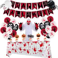 Halloween dekorasjonssett med banner