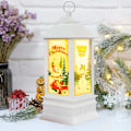Miniatyrbild 8 av 8: Jullyktor: dekorativ LED-lykta med snövirvel, snölykta jul (stil 1)
