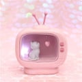 Miniatyrbillede 3 af 5: Sød kattepige værelseslampe dekoreret med lille bordlampe soveværelse baby natlampe
