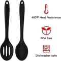 2 stycken silikonvispar med non-stick yta, serveringssked