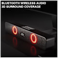 Miniatyrbild 5 av 5: Liten Bluetooth-högtalare med färgglada lampor (svart)