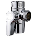 Miniatyrbilde 1 av 4: 3-veis avstengningsventil, avlederventil G1/2 dusj servantkran avstengningsventil krombelagt messingadapter for Macaron dusjslange adapter