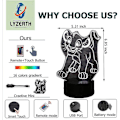 Miniatyrbillede 3 af 3: Tegneserie Simba Løve Kongen 3D LED Børne Natlys Flerfarvet USB Opladning Dyr Bord Optisk Illusion Lampe Soveværelse Dekoration