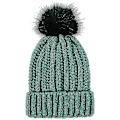 Miniatyrbillede 2 af 5: Vinterhue til kvinder - Chunky Fleece Faux Fur Pom Pom Bobble Hat