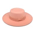 Dam ull platt fedora hatt Panama jazz hatt (rosa)