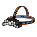 Miniatyrbillede 2 af 5: Lommelygte LED-lommelygte 11LED pandelampe udendørs headset lommelygte USB-opladning lang levetid LED multifunktion（J）