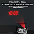 Miniatyrbild 3 av 5: Projektor Klocka Väckarklocka Led Spegelklocka Skrivbordsklockor Projektionsväckarklocka Spegelklocka Vakna Klocka Digital Display