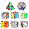 Miniatyrbillede 3 af 3: Speed Cube Sæt, Magic Cube Bundle 2x2 3x3 4x4 Pyramide - Legetøj Puslespil Cube Til Børn Og Voksne Sæt Af 8