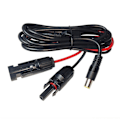 Miniatyrbillede 1 af 5: Solcelle-stik til DC 8mm adapterkabel 1,8M med DC5.5x2,5mm konverter til bærbar backup GZ (som vist)