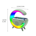 Miniatyrbillede 2 af 2: Audio Intelligent Bluetooth-højttaler Trådløs opladning Sengebord Lille nattelys G500 Bluetooth-lydudsalg
